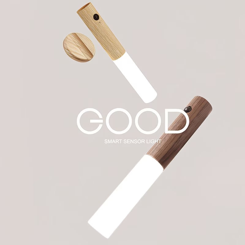 2pcs/ 4pcs Motion Sensor Night Light, Magnetic Wall Lamp, USB Rechargeable LED Stick Light, Wireless Staircase Indoor Wooden Wall Closet Light for Hallway