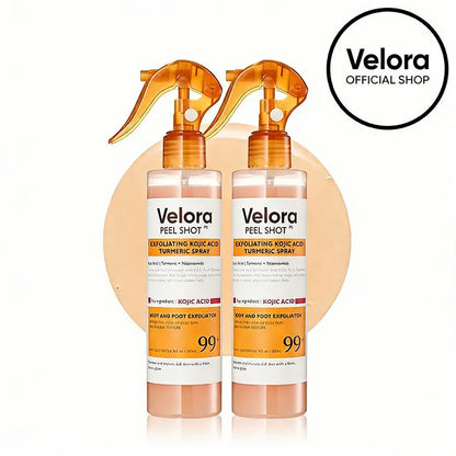 [VELORA Official] Peel Shot Keratin Care Kojic Acid Turmeric Spray 200ml Pore Clearing Exfoliating Formula Skin Repair Scrub-JAY