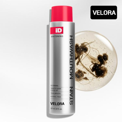 VELORA Stain Whitening Mouthwash for White Teeth, Freshens Breath with Essential Oils 237ml-JAY