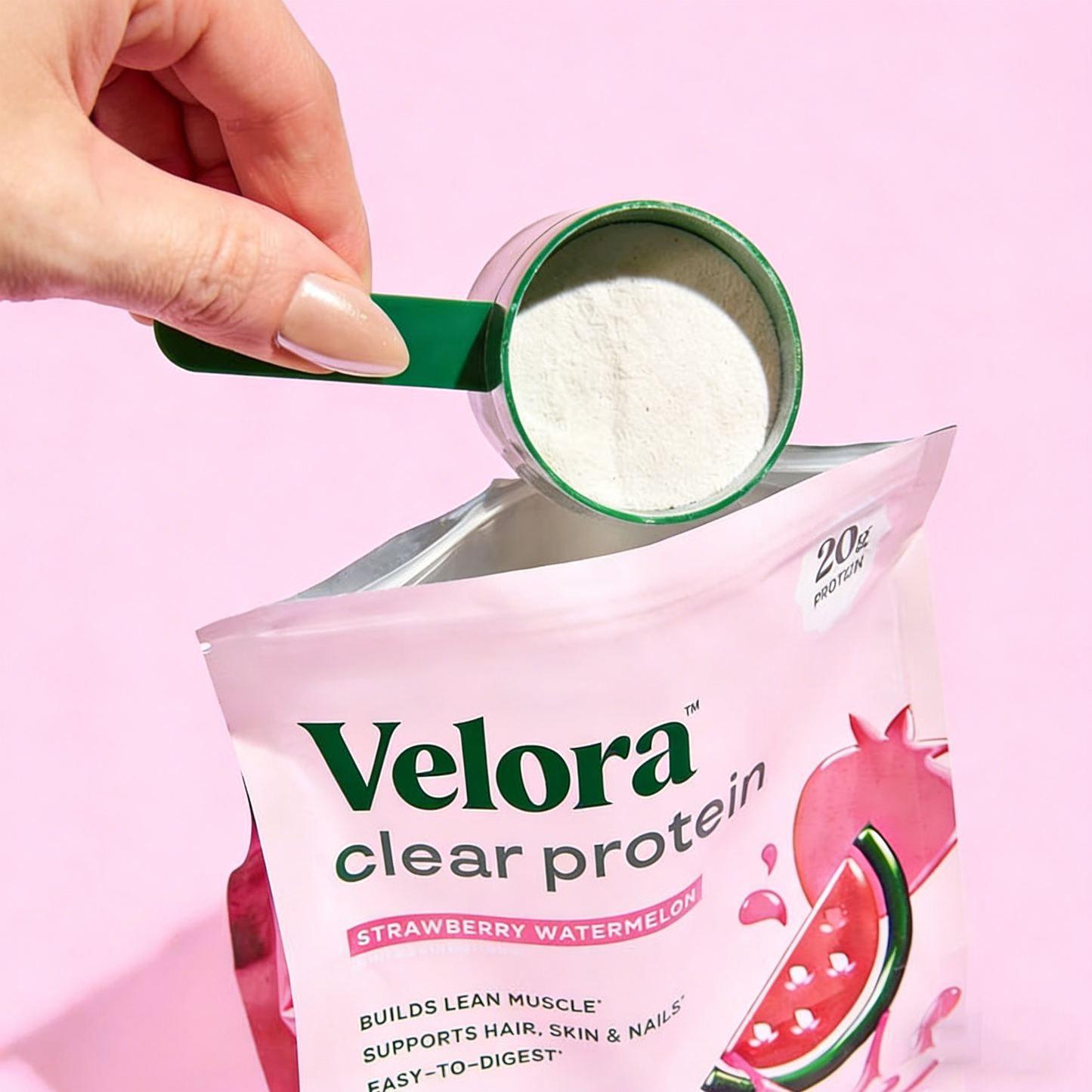Refreshing and Delicious VELORA Nutrition Clear Protein Drink | Featuring 20g Protein, 90 Calories, 0g Sugar, a Collagen Blend, and a Light Fruity Flavor, Perfectly Crafted for Women-JAY